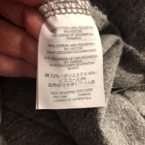 Madewell Gray Scoop Neck Tee W/Colorful Squares S - Picture 9 of 9